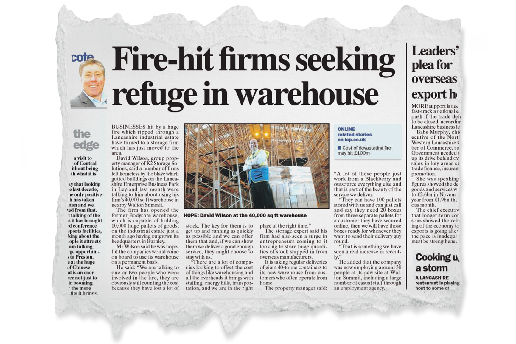 Fire-hit Firms Seeking Refuge at K2 Storage Solutions